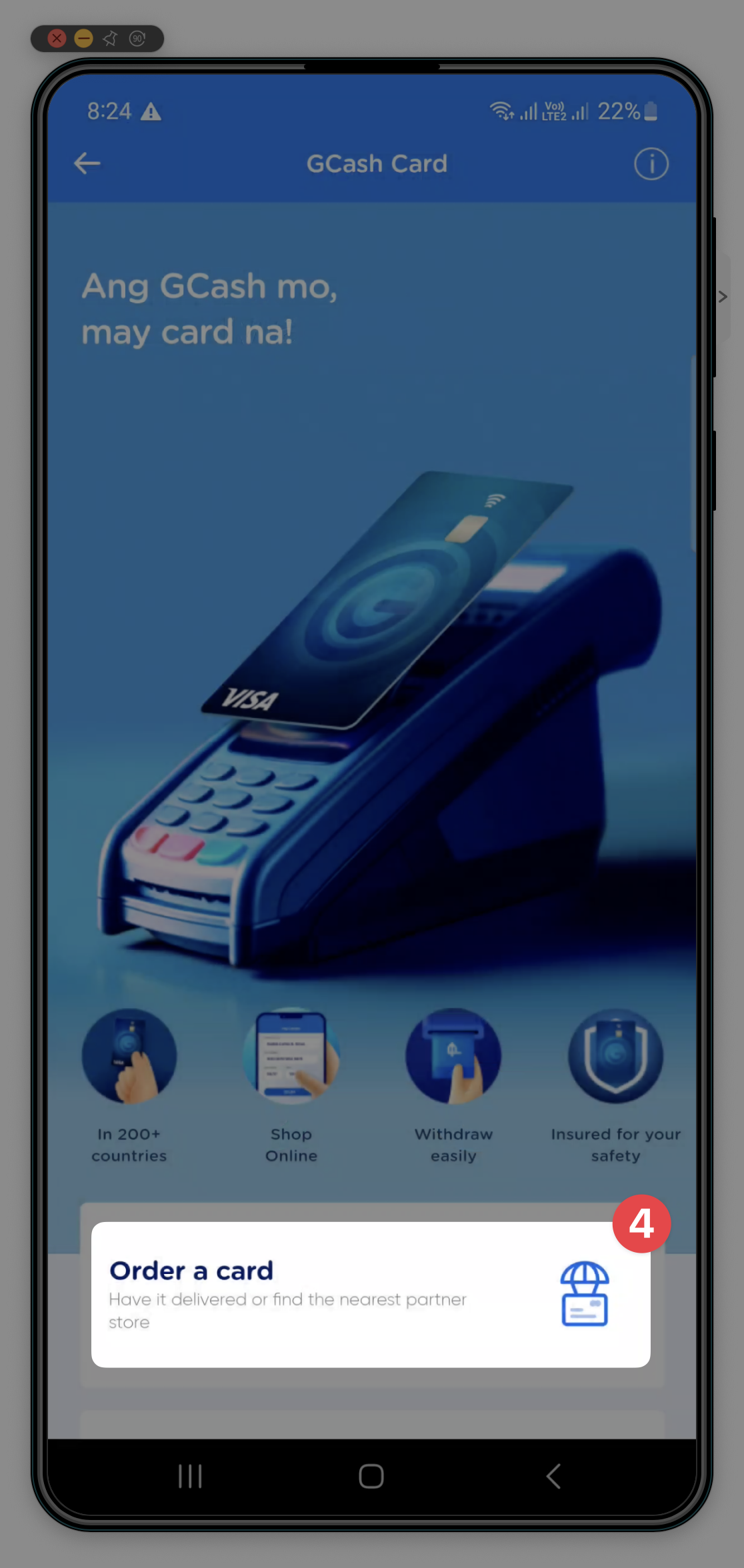 GCash Visa Card Step 4 How to Order GCash Visa Card Step 4