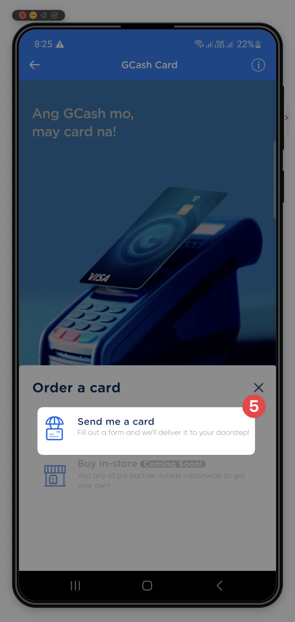 GCash Visa Card Step 5 How to Order GCash Visa Card Step 5